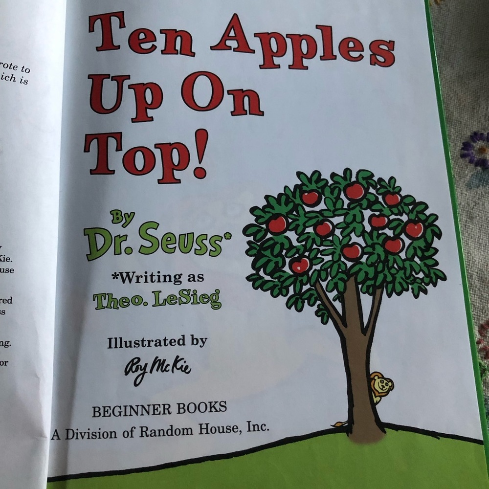 Dr Seuss "Ten Apples Up On Top" Early Moments printing 2010 - Picture 7 of 13